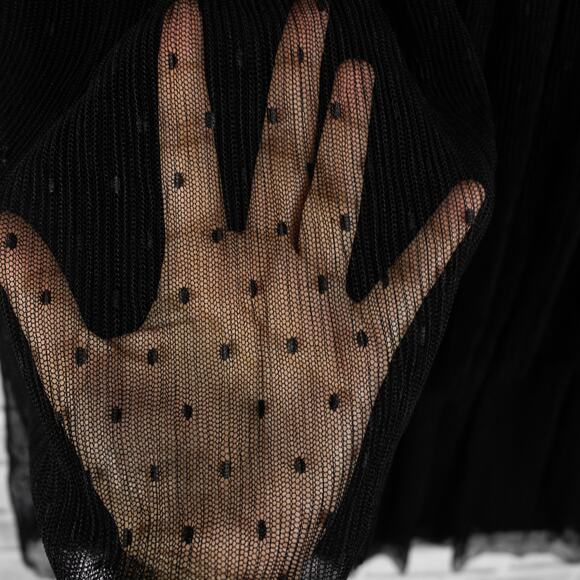 Dress the Population Black Sequin Tulle Midi Dress Women Small Cocktail Holiday - Picture 5 of 11